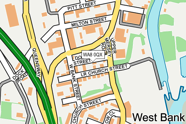 WA8 0QX map - OS OpenMap – Local (Ordnance Survey)