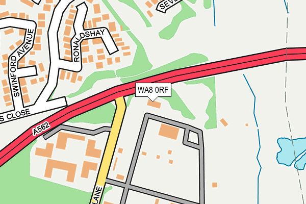WA8 0RF map - OS OpenMap – Local (Ordnance Survey)