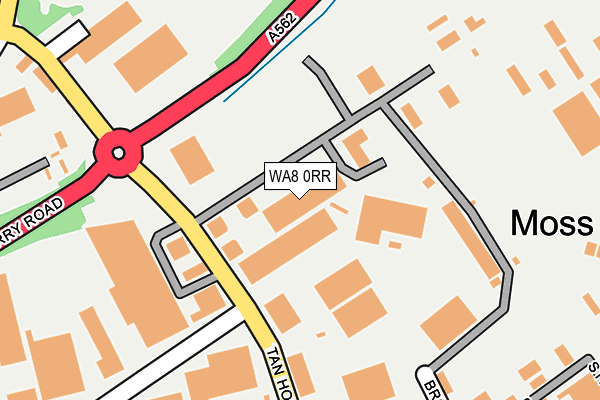 WA8 0RR map - OS OpenMap – Local (Ordnance Survey)