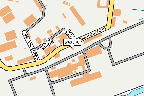 WA8 0RU map - OS OpenMap – Local (Ordnance Survey)