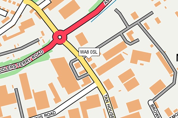WA8 0SL map - OS OpenMap – Local (Ordnance Survey)