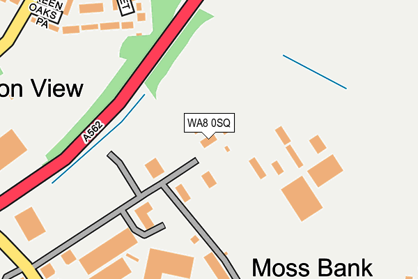 WA8 0SQ map - OS OpenMap – Local (Ordnance Survey)