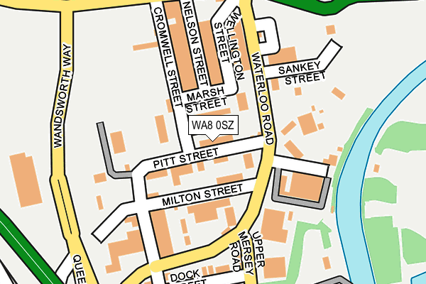 WA8 0SZ map - OS OpenMap – Local (Ordnance Survey)