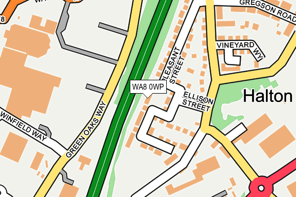 WA8 0WP map - OS OpenMap – Local (Ordnance Survey)