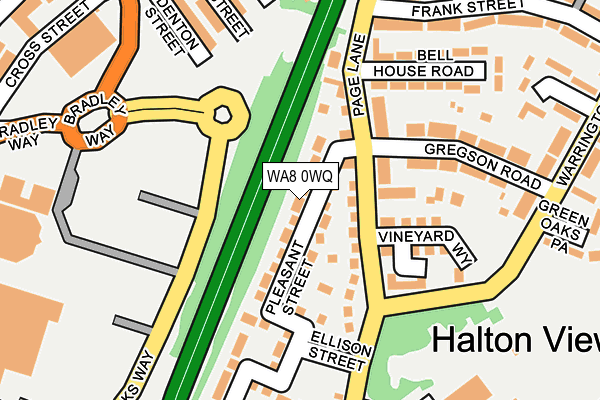 WA8 0WQ map - OS OpenMap – Local (Ordnance Survey)