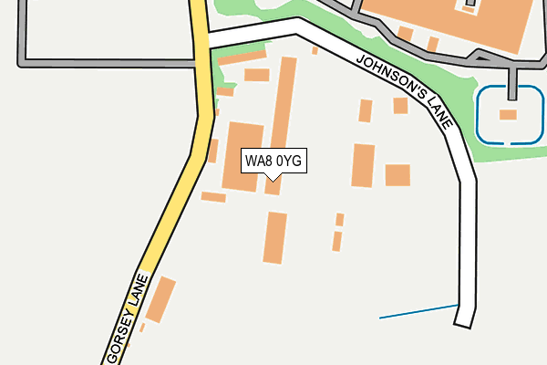 WA8 0YG map - OS OpenMap – Local (Ordnance Survey)
