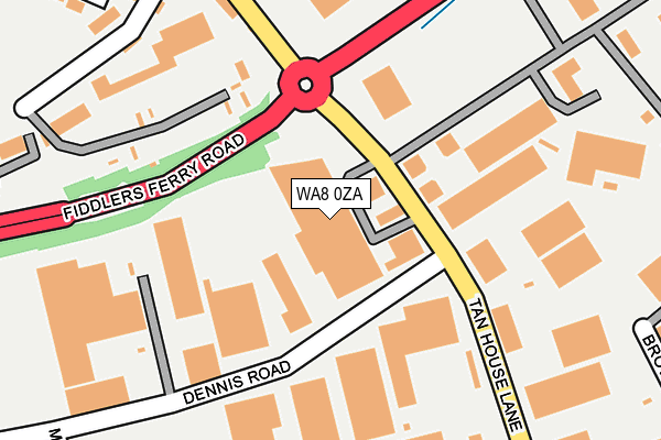WA8 0ZA map - OS OpenMap – Local (Ordnance Survey)