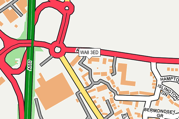 WA8 3ED map - OS OpenMap – Local (Ordnance Survey)