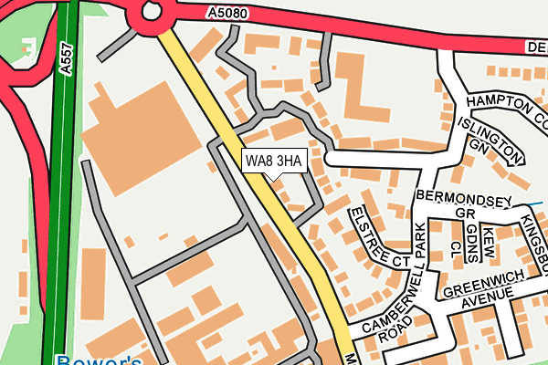 WA8 3HA map - OS OpenMap – Local (Ordnance Survey)