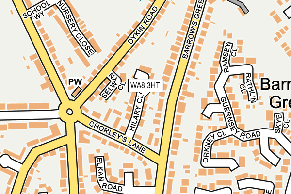 WA8 3HT map - OS OpenMap – Local (Ordnance Survey)