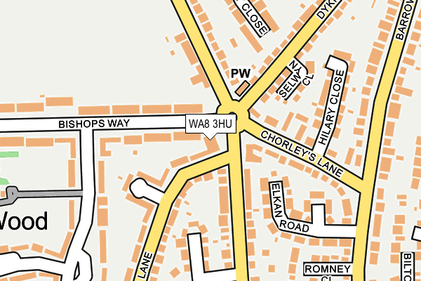 WA8 3HU map - OS OpenMap – Local (Ordnance Survey)
