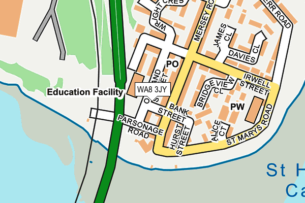 WA8 3JY map - OS OpenMap – Local (Ordnance Survey)