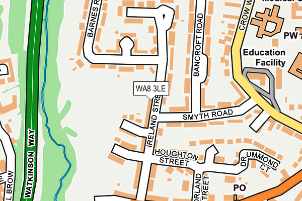 WA8 3LE map - OS OpenMap – Local (Ordnance Survey)