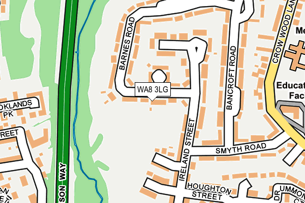 WA8 3LG map - OS OpenMap – Local (Ordnance Survey)