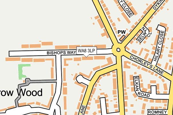 WA8 3LP map - OS OpenMap – Local (Ordnance Survey)