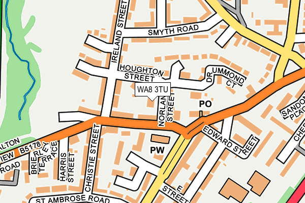 WA8 3TU map - OS OpenMap – Local (Ordnance Survey)