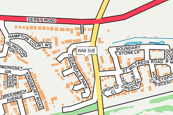 WA8 3UE map - OS OpenMap – Local (Ordnance Survey)