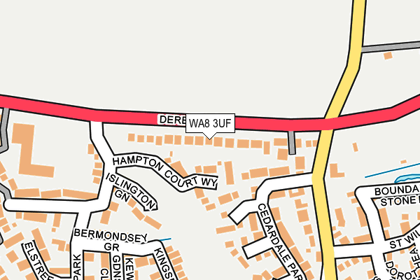 WA8 3UF map - OS OpenMap – Local (Ordnance Survey)