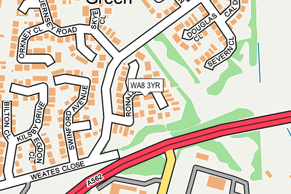 WA8 3YR map - OS OpenMap – Local (Ordnance Survey)