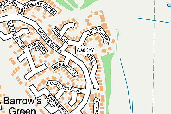 WA8 3YY map - OS OpenMap – Local (Ordnance Survey)