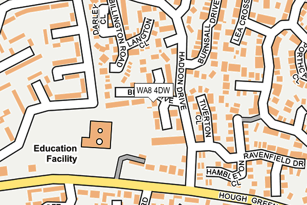 WA8 4DW map - OS OpenMap – Local (Ordnance Survey)
