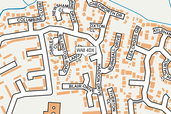 WA8 4DX map - OS OpenMap – Local (Ordnance Survey)