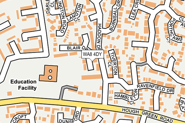 WA8 4DY map - OS OpenMap – Local (Ordnance Survey)