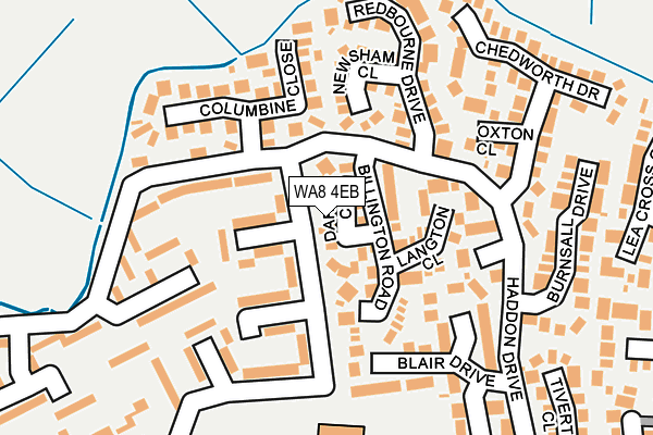 WA8 4EB map - OS OpenMap – Local (Ordnance Survey)