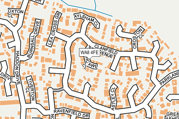 WA8 4FE map - OS OpenMap – Local (Ordnance Survey)
