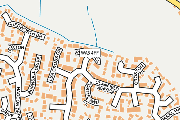 WA8 4FF map - OS OpenMap – Local (Ordnance Survey)