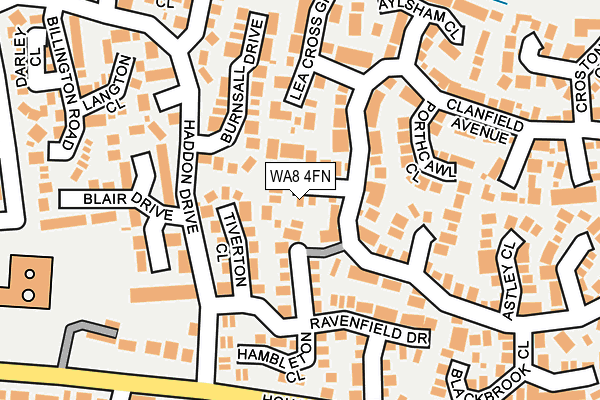 WA8 4FN map - OS OpenMap – Local (Ordnance Survey)