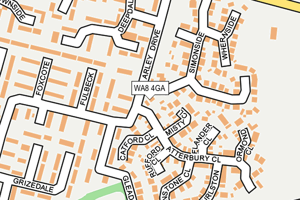 WA8 4GA map - OS OpenMap – Local (Ordnance Survey)