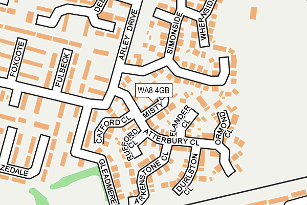 WA8 4GB map - OS OpenMap – Local (Ordnance Survey)