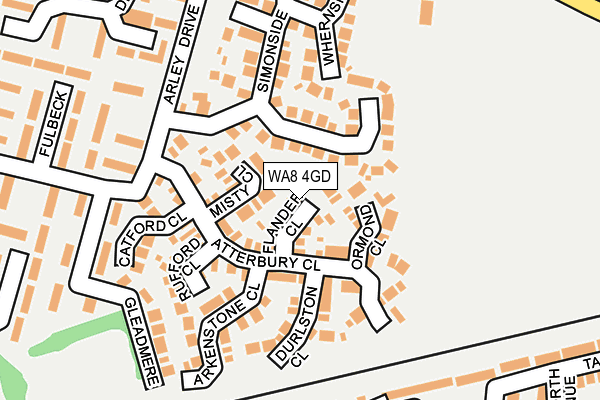 WA8 4GD map - OS OpenMap – Local (Ordnance Survey)