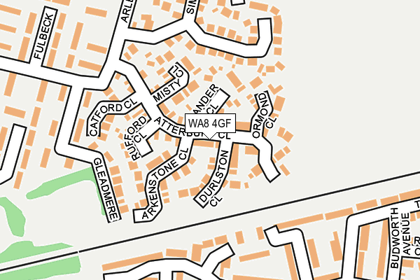 WA8 4GF map - OS OpenMap – Local (Ordnance Survey)
