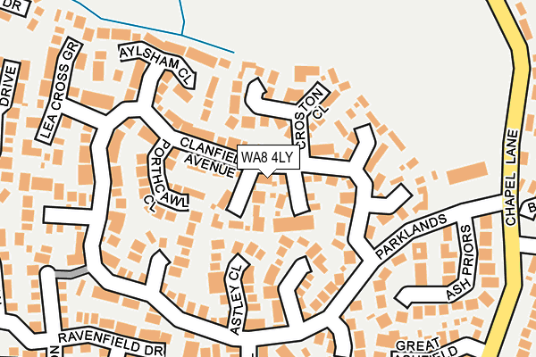 WA8 4LY map - OS OpenMap – Local (Ordnance Survey)