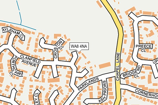 WA8 4NA map - OS OpenMap – Local (Ordnance Survey)