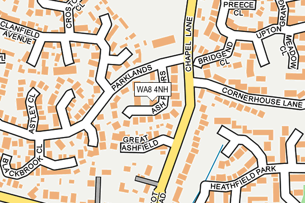 WA8 4NH map - OS OpenMap – Local (Ordnance Survey)