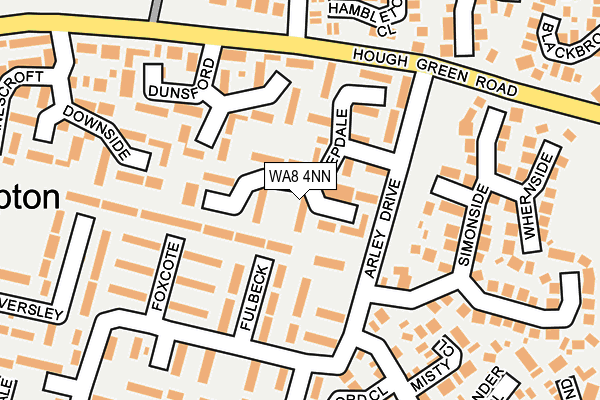 WA8 4NN map - OS OpenMap – Local (Ordnance Survey)