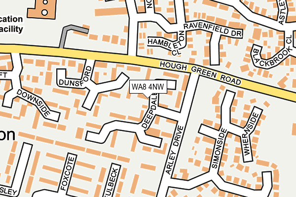 WA8 4NW map - OS OpenMap – Local (Ordnance Survey)
