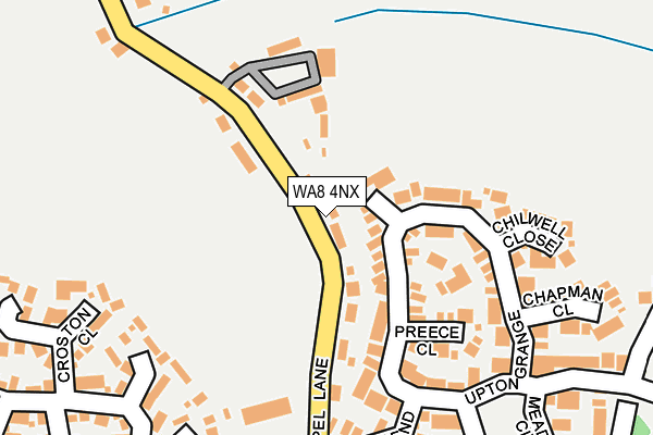WA8 4NX map - OS OpenMap – Local (Ordnance Survey)