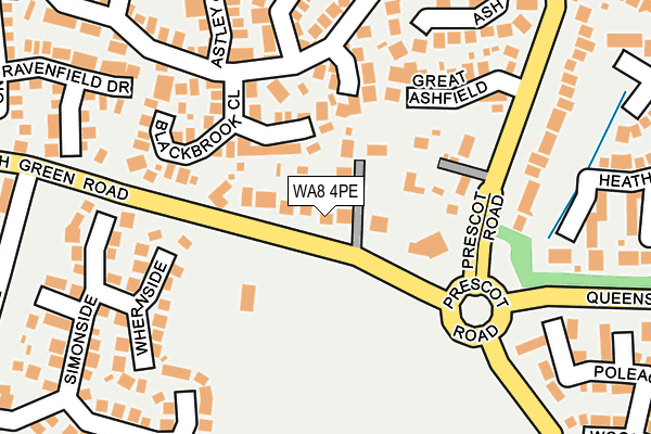 WA8 4PE map - OS OpenMap – Local (Ordnance Survey)