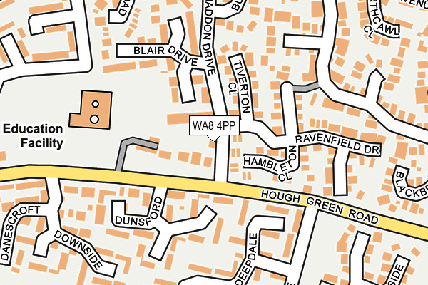 WA8 4PP map - OS OpenMap – Local (Ordnance Survey)