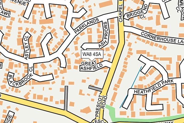 WA8 4SA map - OS OpenMap – Local (Ordnance Survey)
