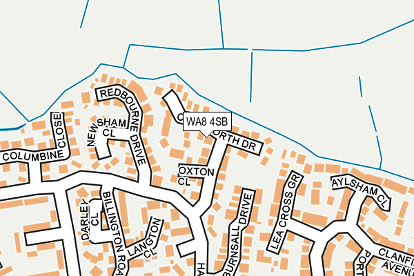WA8 4SB map - OS OpenMap – Local (Ordnance Survey)