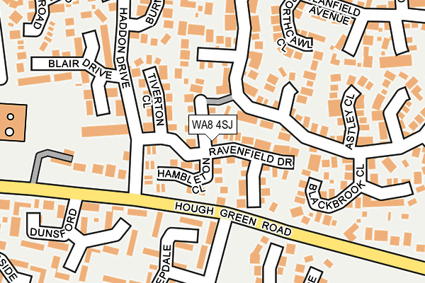 WA8 4SJ map - OS OpenMap – Local (Ordnance Survey)