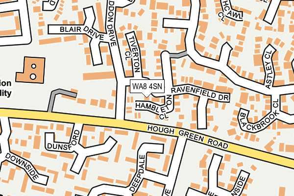 WA8 4SN map - OS OpenMap – Local (Ordnance Survey)
