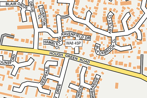 WA8 4SP map - OS OpenMap – Local (Ordnance Survey)