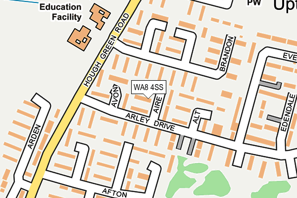 WA8 4SS map - OS OpenMap – Local (Ordnance Survey)