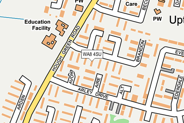 WA8 4SU map - OS OpenMap – Local (Ordnance Survey)